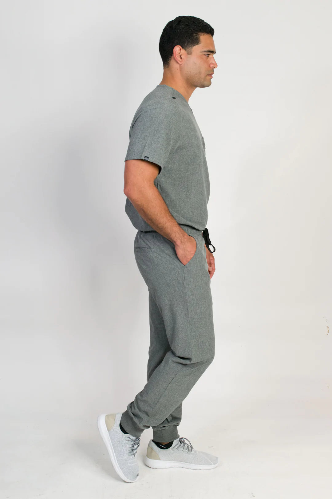 Medgear Women's 12-Pocket Athletic Slim Fit Scrubs Set with Zipper